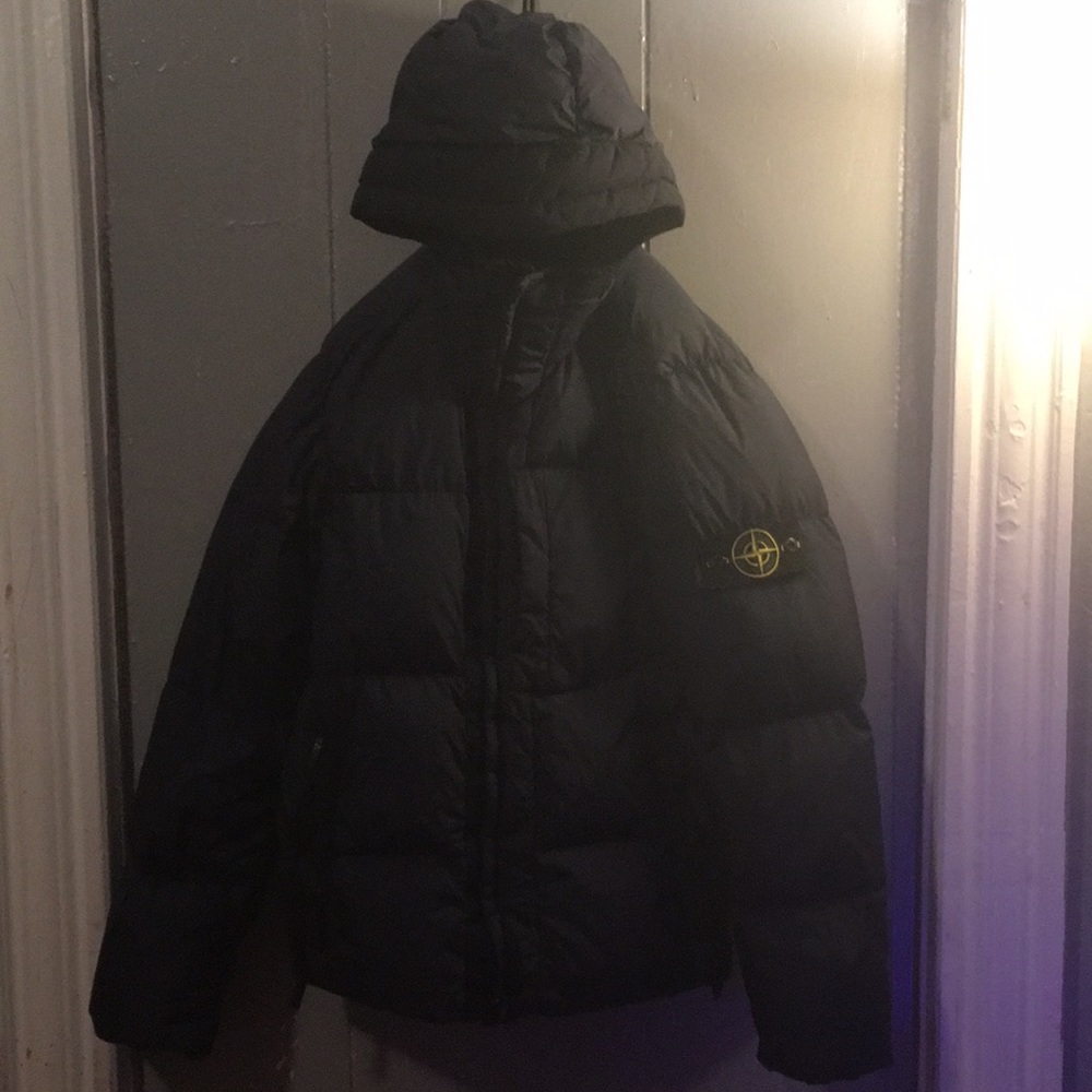 Stone island garment dyed coat